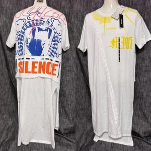 Diesel Long T-Shirt XXS White Cotton Casual Luxury Stylish New - Picture 1 of 8