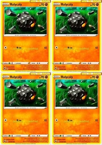 LOTTO 4X CARTE PLAYSET ROLYCOLY pokemon CHAMPION'S PATH NON REVERSE HOLO #031/073 - Foto 1 di 3