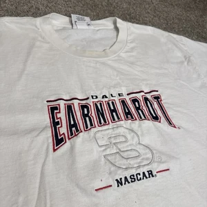 T-shirt bianca vintage anni 90 Dale Earnhardt #3 ricamata Nascar Racing XL Chase - Foto 1 di 7