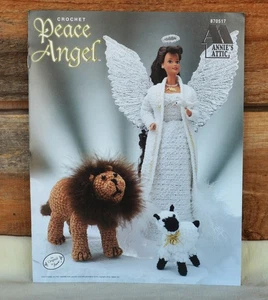 Annie's Attic Crochet Pattern Peace Angel for Barbie #870517 with Lion & Lamb - Picture 1 of 6