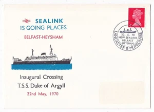 Great Britain Inaugural Crossing TSS Duke of Argyll 1970 Cover  - Bild 1 von 2