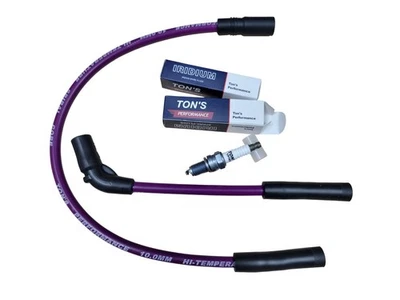 10mm Tons Purple Spark plugs & wires Harley Davidson Sportster XL 2007+ 883 1200 - Image 1 of 4