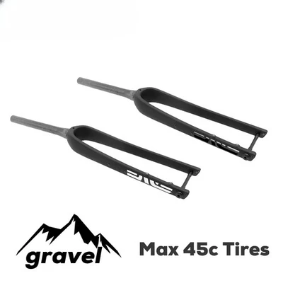700c Road Gravel Bicycle Hard Fork 27.5in Carbon Fiber Disc Brake MTB Rigid Fork - Image 1 of 4