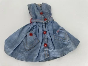 Vintage Ideal Me & My Tammy Puppenmode Kleidung lila ein Outfit nur Jeanskleid - Bild 1 von 8