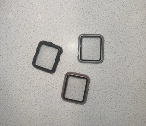 Apple Watch Series 3 Screen Protector/Bumper 38mm Size Multi Color 3 Pack - Picture 1 of 2