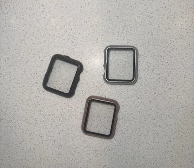 Apple Watch Series 3 Screen Protector/Bumper 38mm Size Multi Color 3 Pack  - Image 1 of 2