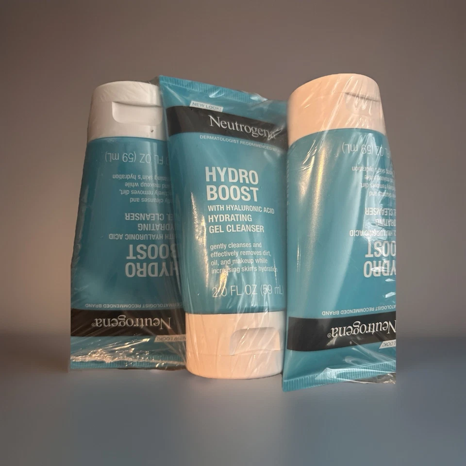 3pkNew Neutrogena Hydro Boost Lightweight Hydrating Facial Cleansing Gel 2.0 oz - Image 1 of 1