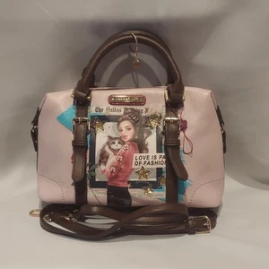 Nicole Lee Womens Love Cat Boston Bag Satchel Crossbody Handbag NWOT - Picture 1 of 14