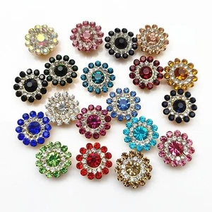 Accessories Sparkling Crystal Glass Stone Clothes Decoration Rhinestone Buttons - Picture 1 of 22
