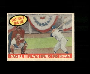 1959 Topps #461 MICKEY MANTLE Baseball Card New York Yankees HALL OF FAMER - Picture 1 of 2