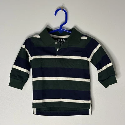 Greendog Little Boys Stripe Long Sleeve Polo Shirt size 3-6 months NWT B5098 - Image 1 of 4