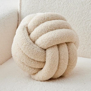 Decorative Throw Knot Pillow for Home Chair Sofa Couch Bed Aesthetic Round De... - Foto 1 di 6