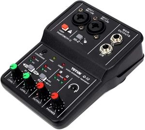 USB Audio Interface for PC Mac Live Guitar Recording Singing Mini Sound Card Q12 - Picture 1 of 12