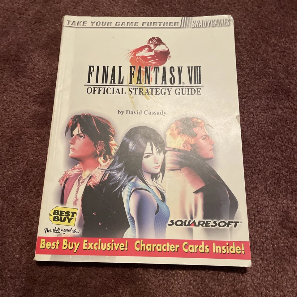 Final Fantasy VIII Bradygames Official Strategy Guide Best Buy With Cards FF8 - Imagem 1 de 4