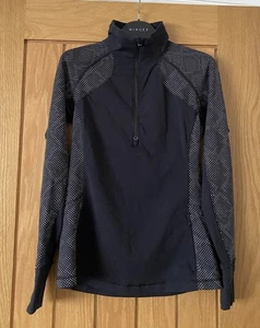 Lululemon 1/2 Half Zip Jacket Top ~ Running ~ Black ~ Size UK 10 - Picture 1 of 7
