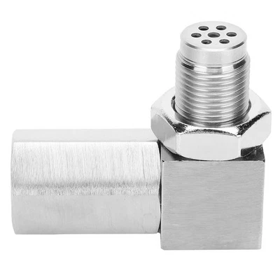 90 Degree Catalytic Converter CEL Eliminate Check O2 Sensor Socket Stainless⊹ - Image 1 of 4