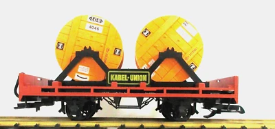 LGB 4002  REEL CAR W/ YELLOW REELS - Image 1 of 4