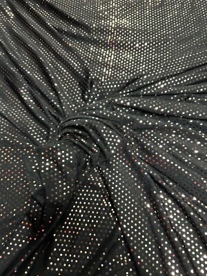 4 METRES GOOD QUALITY SOFT TOUCH JERSEY STRETCH SHINY SEQUINED DRESS FABRIC - Image 1 of 4