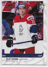 18-19 Czech Moje Karticky MK National Team #83 Filip Zadina Base (Silver Text)