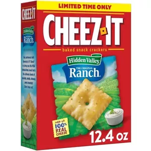 Cheez-It Cheese ๐ง Crackers, Hidden Valley Ranch, 12.4 oz Box - Picture 1 of 7