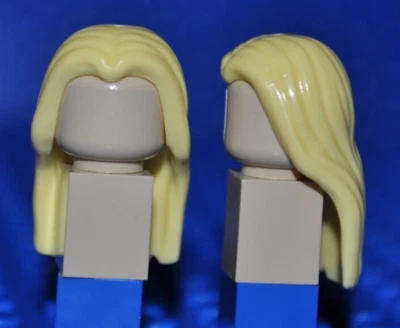 LEGO PARTS 1X MINIFIGURE WIG/BLONDE LONG HAIR/BRIGHT YELLOW PARTED IN CENTRE G5 - image 1 of 3