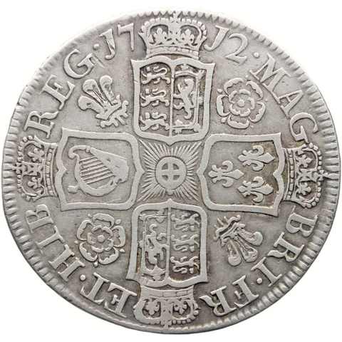 1712 Half Crown Anne Coin United Kingdom Silver Undecimo (MO3175-) Cover