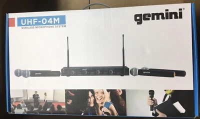 Gemini UHF-04M 4-Channel Wireless Handheld Microphone System UHF-04M-S1234 NEW - Image 1 of 4