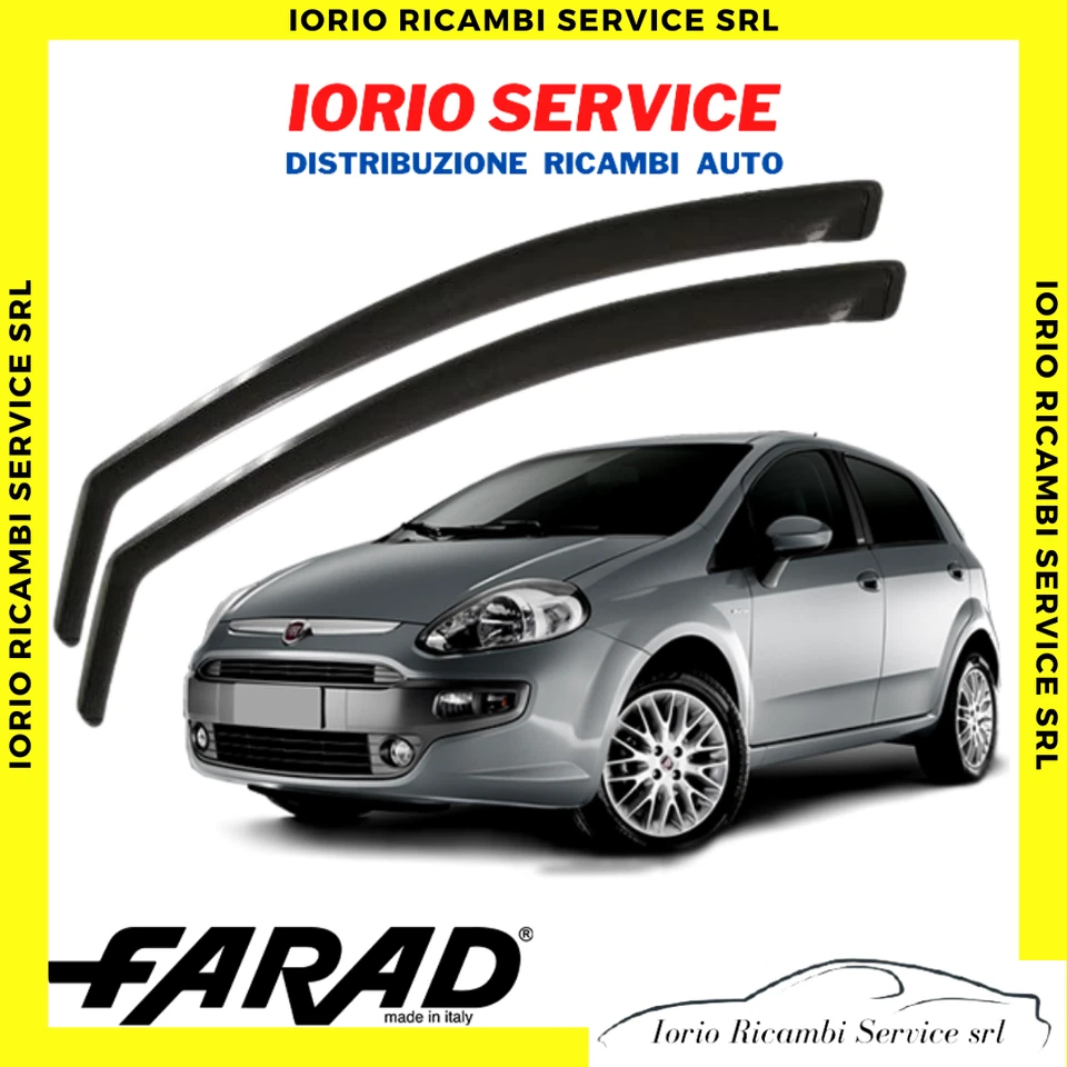 DEFLETTORI ARIA per FIAT GRANDE PUNTO ed EVO 5P FARAD fumè ANTITURBO ANTIVENTO - Immagine 1 di 1