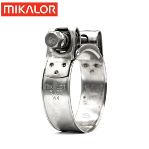 MIKALOR SUPRA Premium W4 304 Stainless Steel T-Bolt Exhaust Hose Clamps Clips - Picture 1 of 7