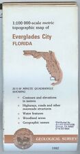 USGS Topographic Map  EVERGLADES CITY Florida 1982 - 100K -
