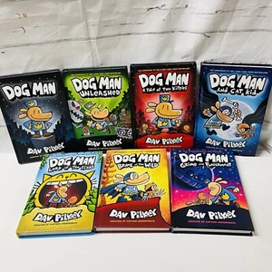 Dog Man Lot of 7 Books Hardcover Unleashed Cat Kid Lord of Fleas Two Kitties - Imagen 1 de 11