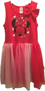 Minnie Mouse Disney Red Heart Love Tutu Dress Size XL 14-16 Bow Tulle Skirt NWT - Picture 1 of 12