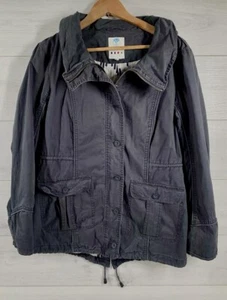 Fat Face Military Jacket Womens Size 12 Lined Zip Away Hood Rain Jacket Coat - Picture 1 of 13