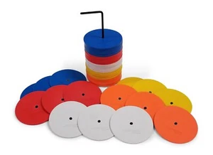 Marcadores mini de punto plano para Uber Soccer (naranja, blanco, amarillo, rojo, azul) - paquete de 50 - Imagen 1 de 2
