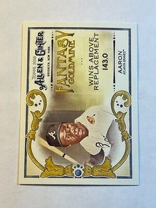 Hank Aaron 2018 Topps Allen & Ginter Fantasy Goldmine Insert #FG-1 Braves