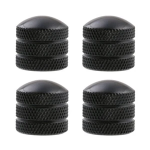 4pcs Metal Guitar Dome Volume Tone Control Knob 6mm Double Groove - Picture 1 of 13