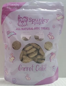 New! Spunky Pup All Natural Dog Treats Carrot Cake Crunchy Biscuits - Picture 1 of 2