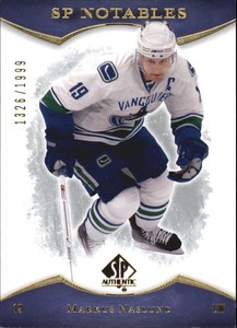 2007-08 SP Authentic Canucks Hockey Card #102 Markus Naslund NOT/1999