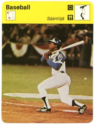 1977 Sportscaster edição finlandesa 11-249 Hank Aaron muito raro quase perfeito - Imagem 1 de 2