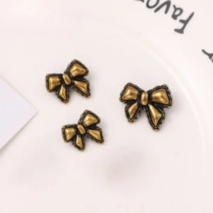 10x Bow Buttons Retro for Coat Jacket Shirt Tops Dress DIY Trimmings Sew Costume - Picture 1 of 8