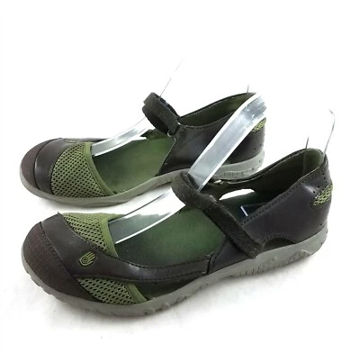 Teva коричневый зеленый Мэри Джейн повседневный открытый туфли плоскостях женщин девочек 4,5  - Изображение 1 из 4