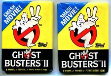 GHOSTBUSTERS II 2 1989 Topps Unopened WAX PACK LOT (2 Packs) QTY