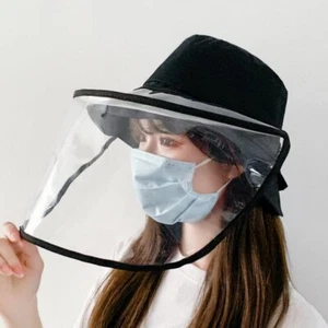 Girls Fisherman Cap Hat Removable Shield Anti-saliva Women Protective Sun Visor - Picture 1 of 11