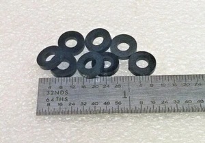 SCHLICHTE FLACHE UNTERLEGSCHEIBE #6 ID X 5/16" OD X 1/16" THK NYLON SCHWARZ - 100 STCK. - Bild 1 von 1