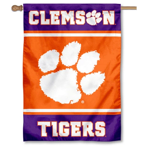 Clemson University Tigers 28 in x 40 in Double Sided House Flag Cover