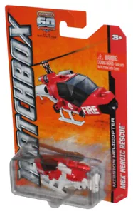 Matchbox MBX Heroic Rescue (2012) Red & White Mission Toy Helicopter 93/120 - Picture 1 of 1