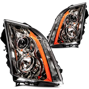 For Cadillac CTS 3.0L 3.6L 6.2L 2010-2014 Headlight Assembly Headlamp Pair LH RH - Picture 1 of 8