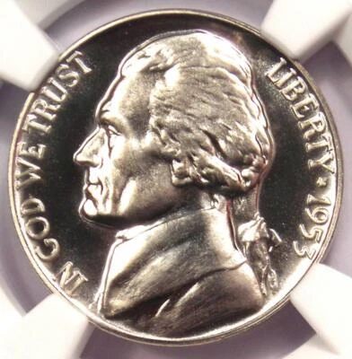 1953 Proof Jefferson Nickel 5C Coin - Certified NGC PR69 - $600 Value! - Image 1 of 4
