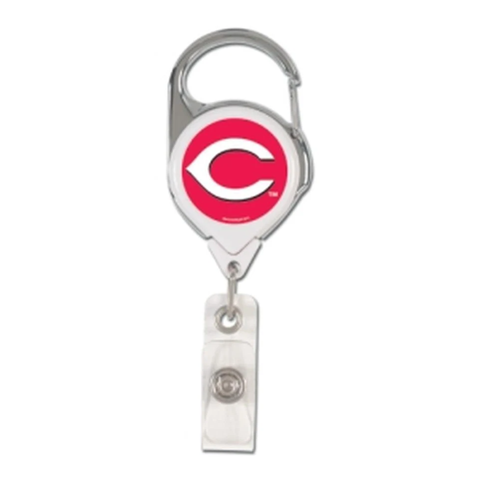 Cincinnati Reds Retractable Metal Badge Holder [NEW] MLB Key Chain ID Ring - Image 1 of 1