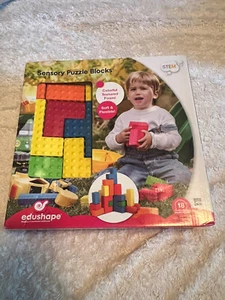Edushape Easy Grip Blocchi Puzzle Sensoriali in Schiuma Morbida, 18 Pezzi Nuovi - Foto 1 di 6